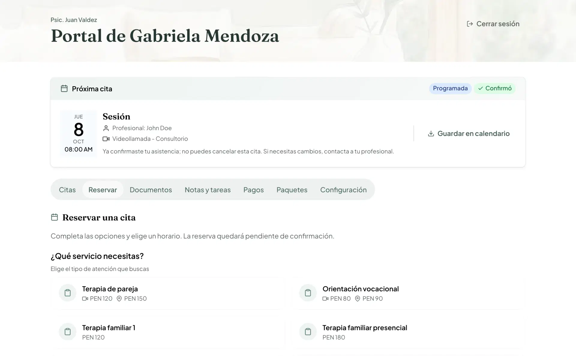 Autogestión para pacientes